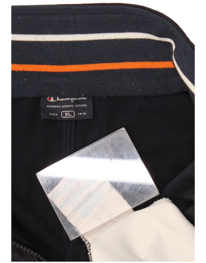 Champion Mens Treino Top Jaqueta XL Azul Marinho Colourblock Poliéster