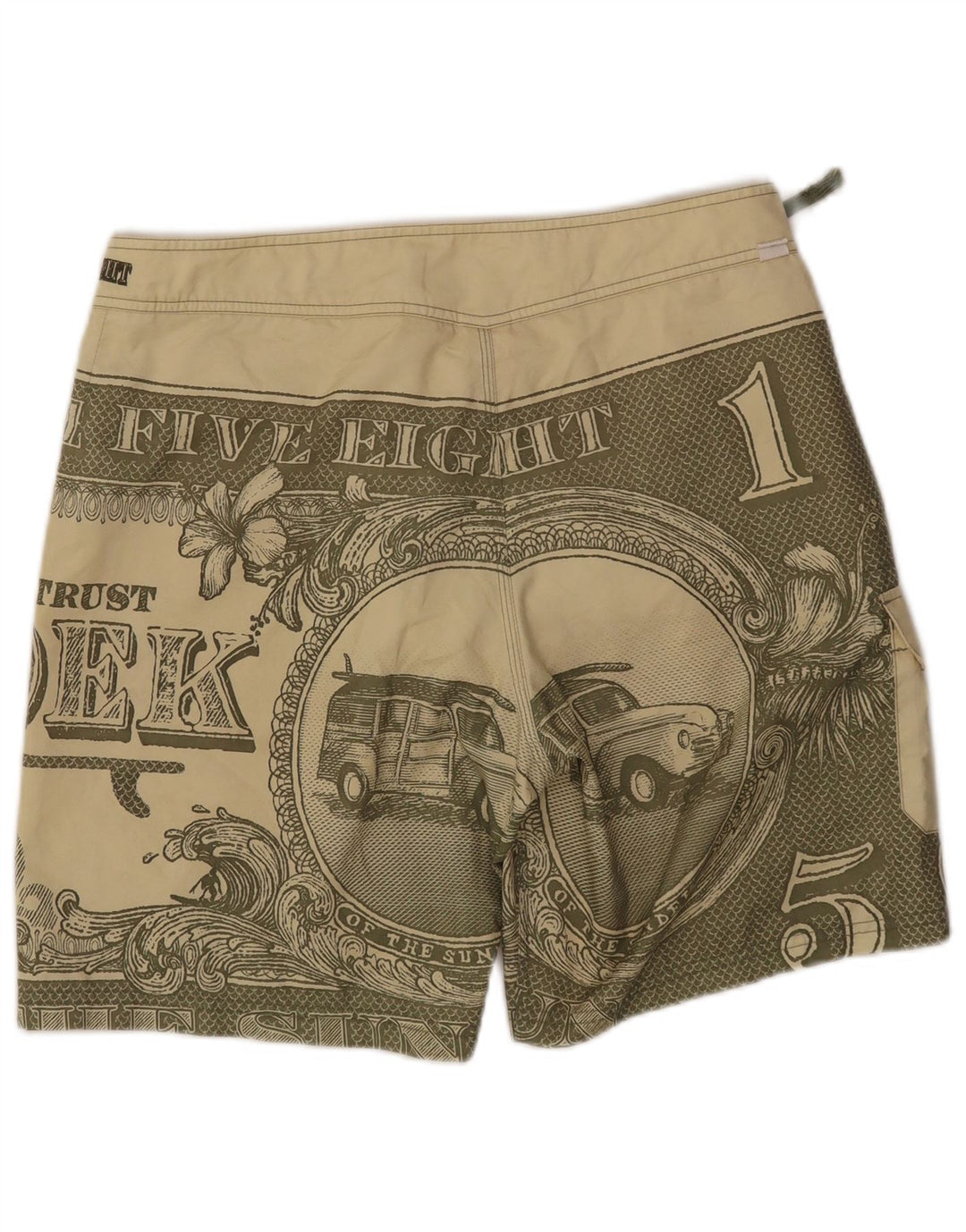 Shorts de natação masculino SUNDEK gráfico verde médio poliéster
