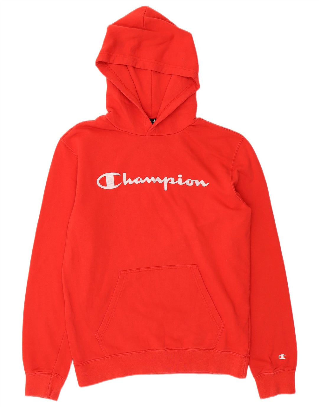 CHAMPION Suéter masculino com capuz gráfico grande algodão vermelho