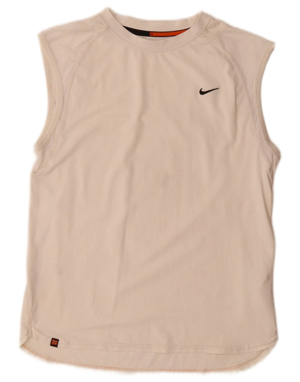 Colete Nike Masculino Top Pequeno Poliéster Branco