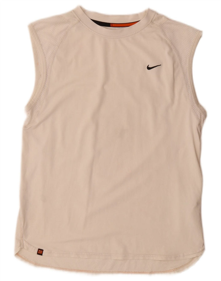 Colete Nike Masculino Top Pequeno Poliéster Branco
