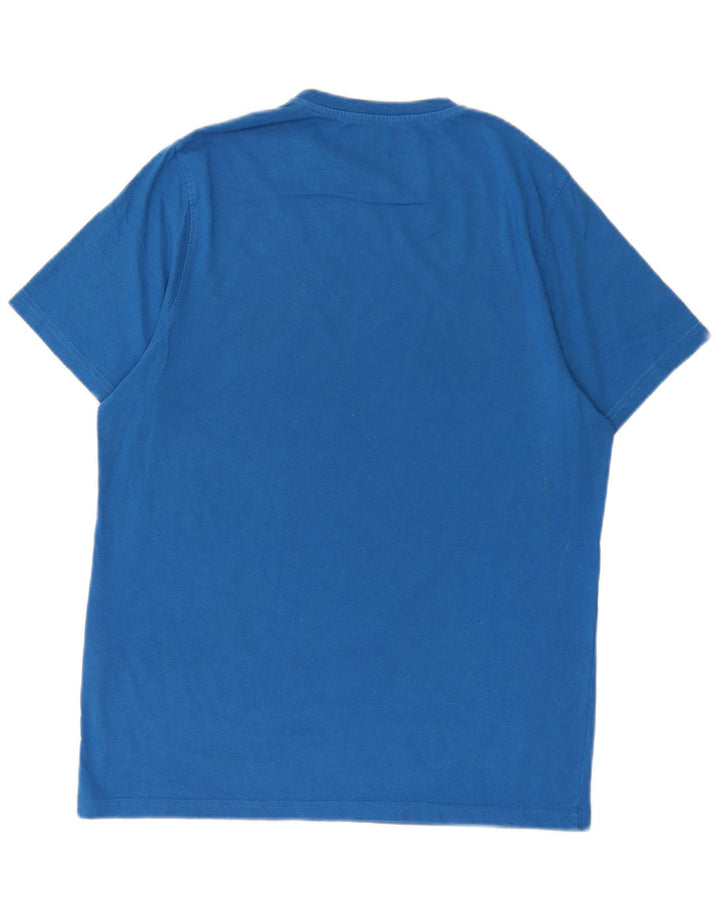 Camiseta masculina com estampa regular Mountain Warehouse de algodão azul médio