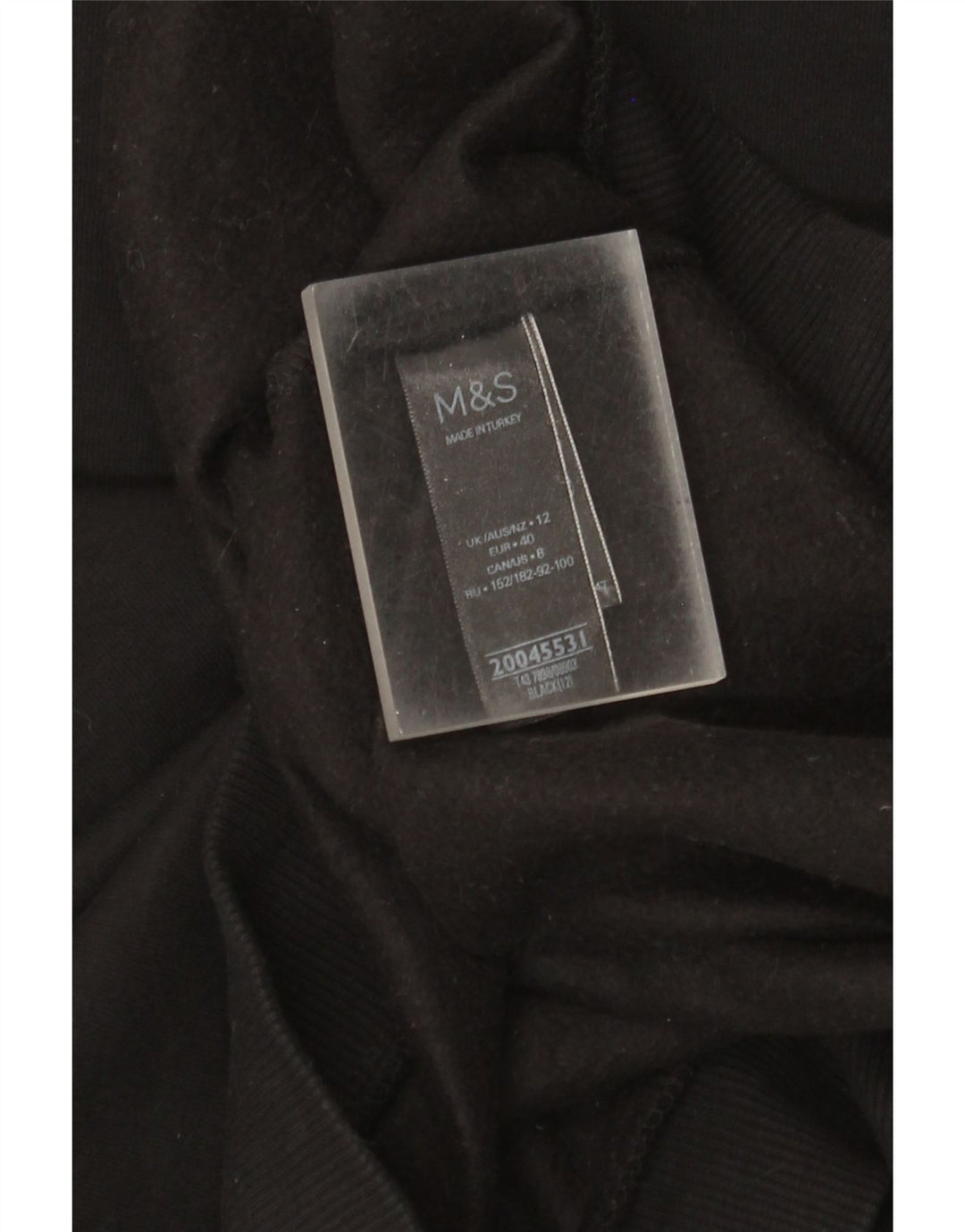Suéter feminino Marks & Spencer Reino Unido 12 algodão preto médio