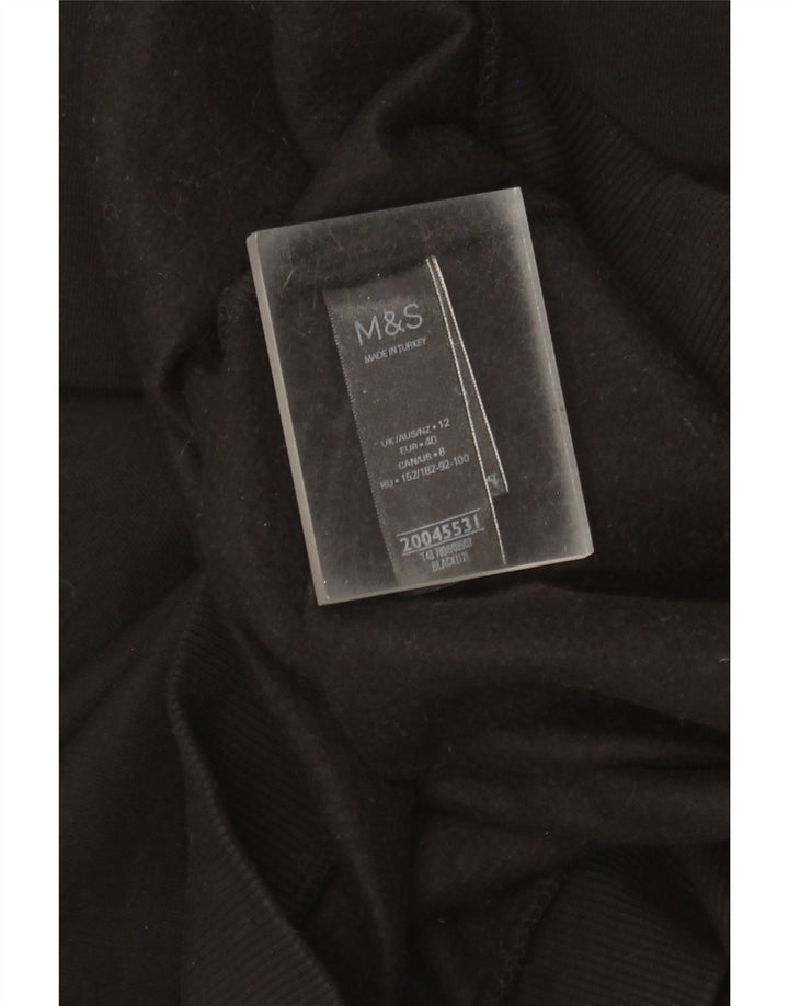Suéter feminino Marks & Spencer Reino Unido 12 algodão preto médio