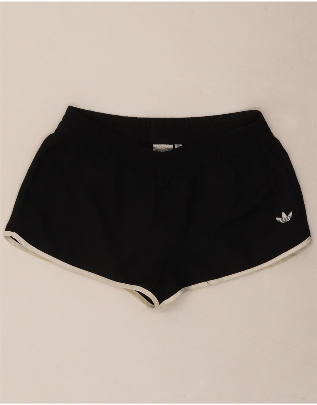 Shorts esportivos femininos Adidas IT 42 poliéster preto médio