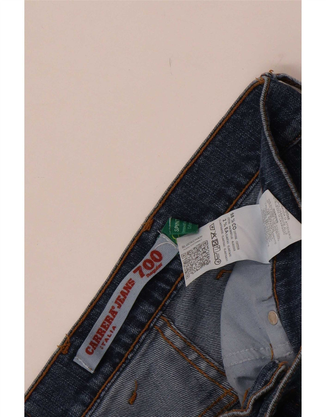 Carrera Mens 700 Distressed Slim Jeans W33 L34 Azul Algodão