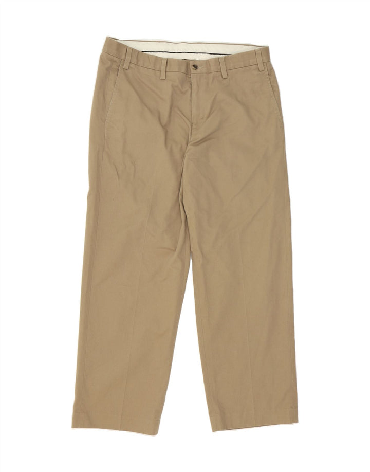 EDDIE BAUER Mens Straight Chino Trousers W36 L30 Beige Cotton Vintage Eddie Bauer and Second-Hand Eddie Bauer from Messina Hembry 