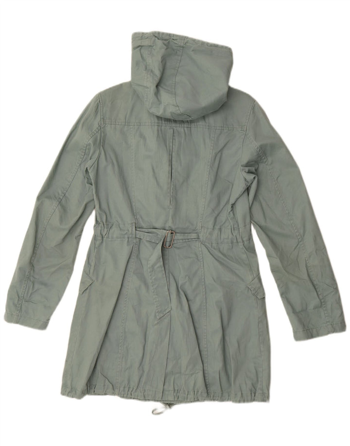 Jaqueta parka feminina com capuz Benetton IT 42 algodão verde médio