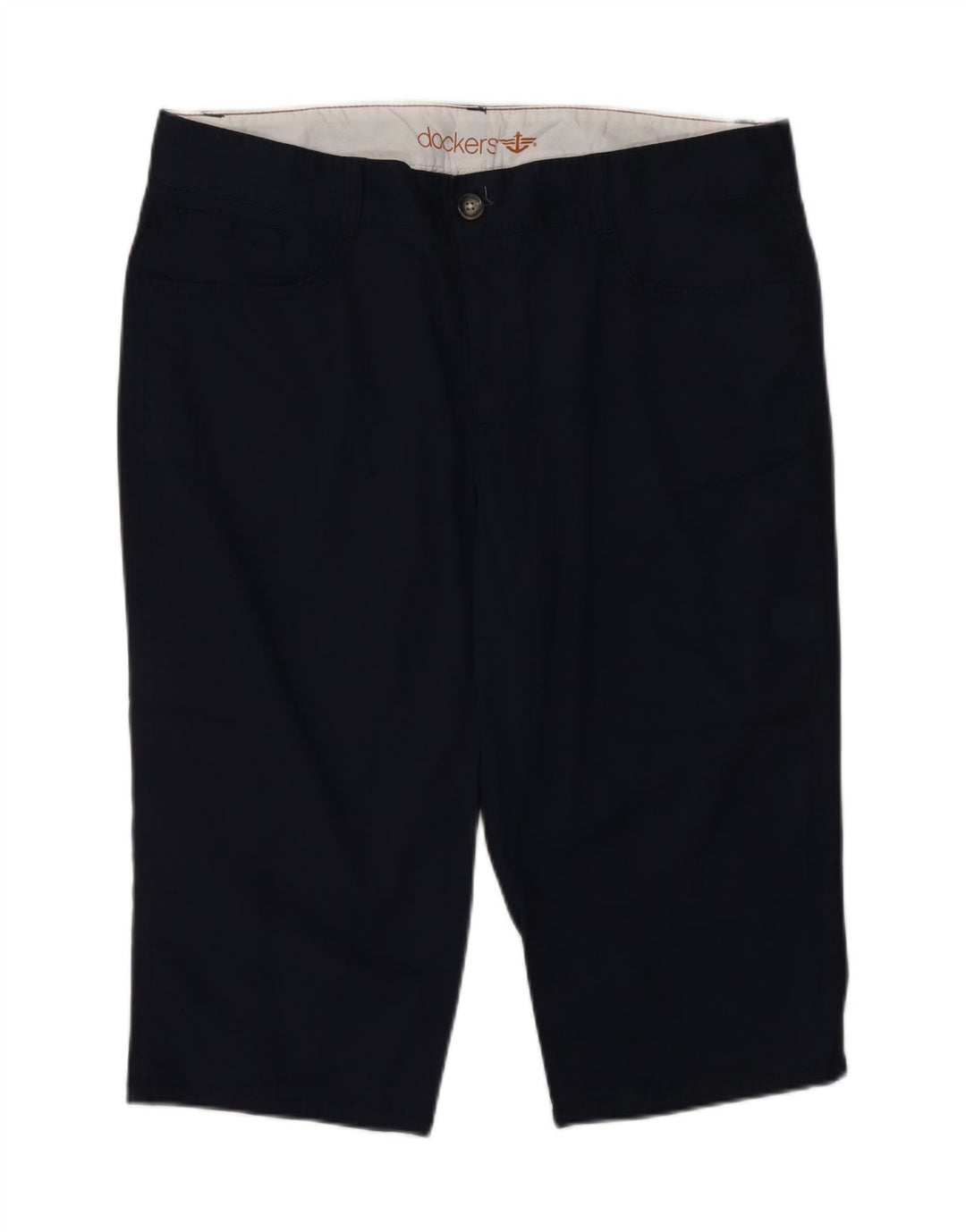 Bermuda feminina DOCKERS US 14 XL W34 azul marinho algodão