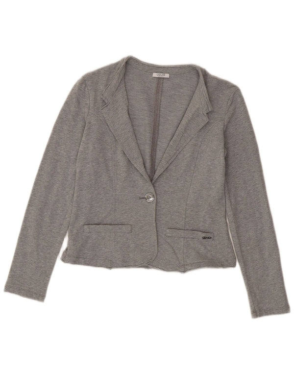 Liu Jo Jaqueta blazer feminina com 1 botão 15-16 anos algodão cinza