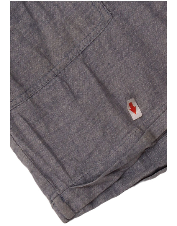 Shorts casuais femininos Fat Face UK 10 pequenos W30 linho azul
