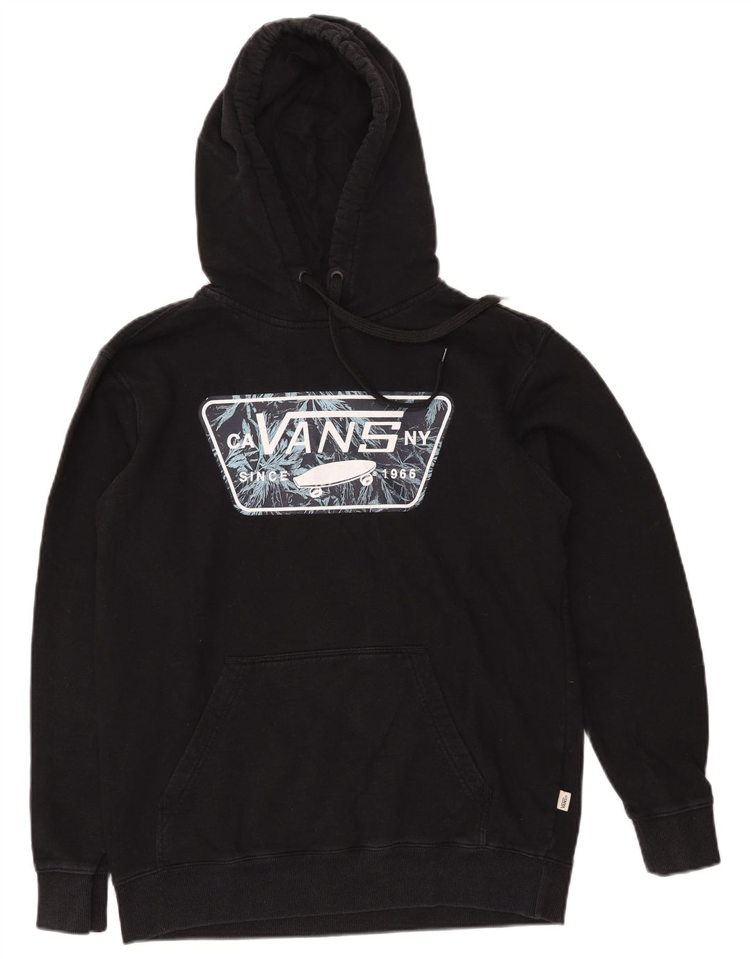 Vans masculino gráfico moletom com capuz pequeno algodão preto