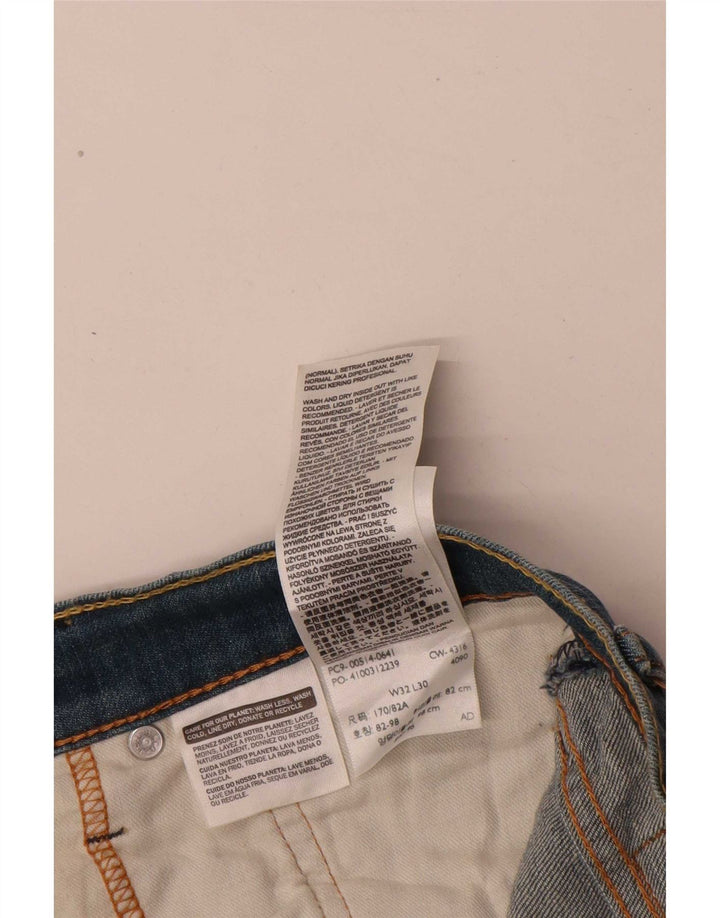 Levi's Masculino 514 Straight Jeans W32 L30 Azul Algodão