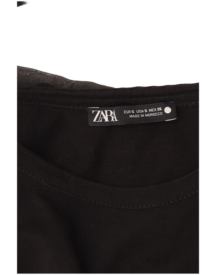 Blusa feminina Zara UK 10 pequena preta