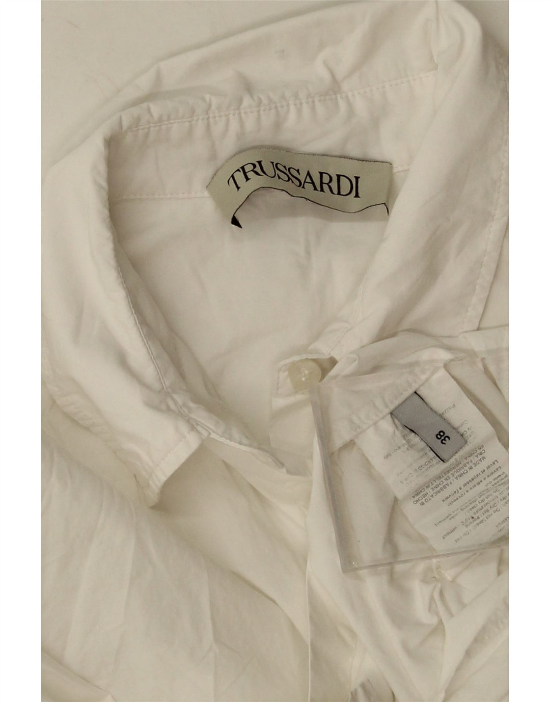 Camisa oversized feminina Trussardi IT 38 XS algodão branco