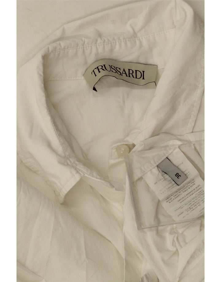 Camisa oversized feminina Trussardi IT 38 XS algodão branco