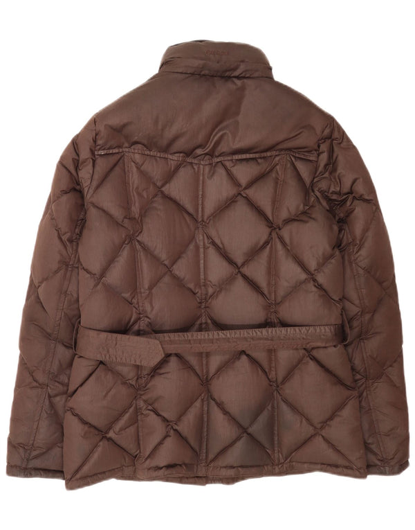 Jaqueta acolchoada feminina Barbour UK 12 poliéster marrom médio