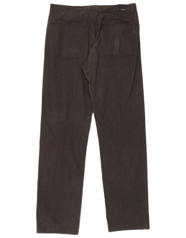 Calça chino reta masculina Avirex W33 L33 algodão preto
