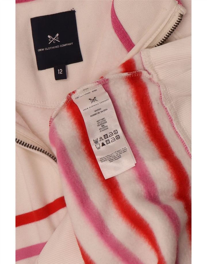 Crew Clothing moletom feminino Jumper UK 12 médio listrado multicolorido