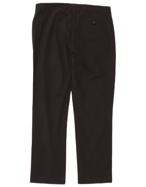 Calça feminina Marlboro Classics de terno reto UK 14 grande W30 L28 preta
