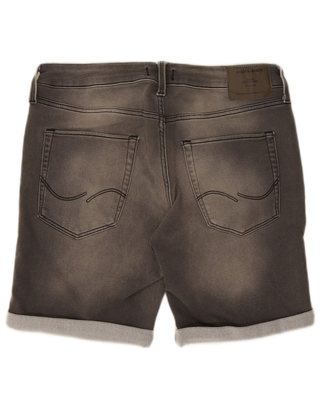 Shorts jeans masculino Jack & Jones XL W38 algodão cinza