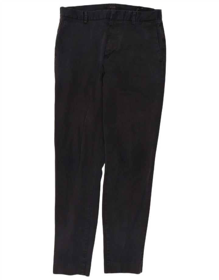 Calça Chino Masculina Slim COS EU 48 Médio W30 L31 Algodão Azul Marinho