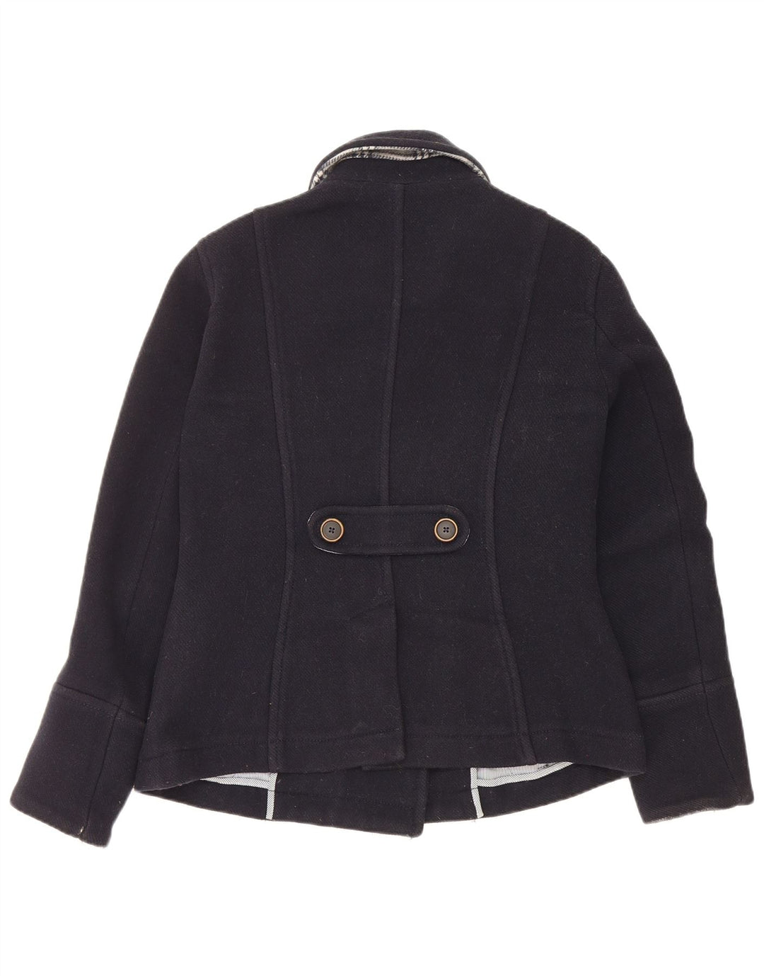 Playlife Womens Pea Coat IT 46 Grande Acrílico Azul Marinho