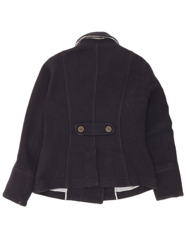 Playlife Womens Pea Coat IT 46 Grande Acrílico Azul Marinho