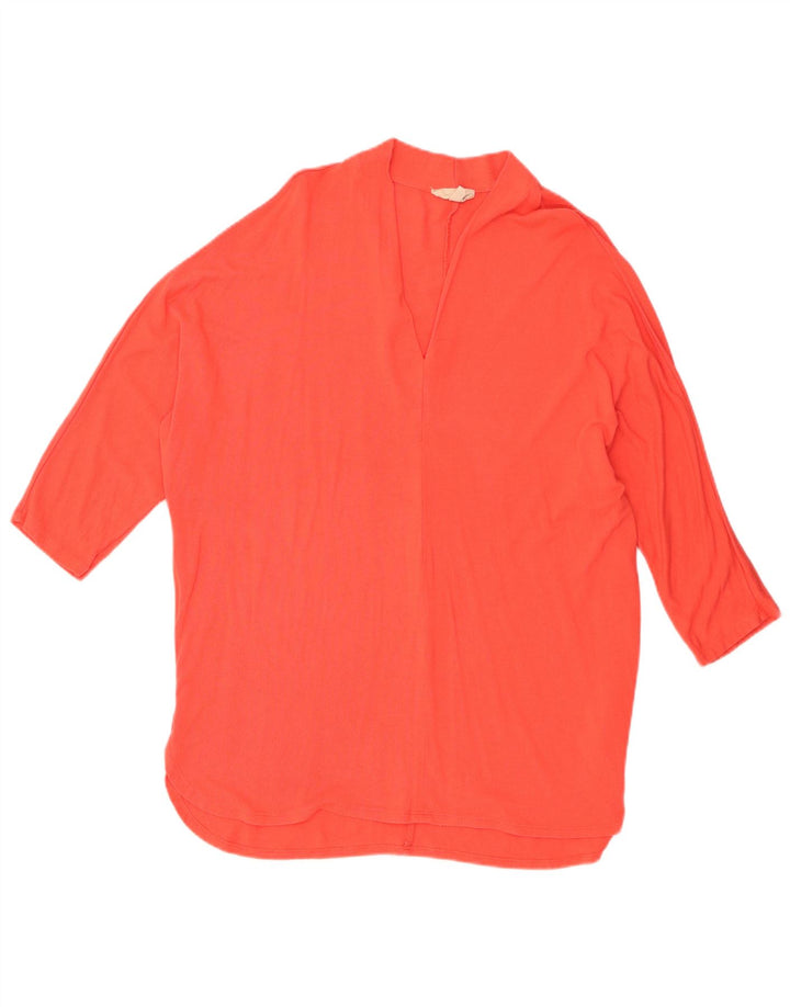 Fase Eight Top feminino oversized manga 3/4 Reino Unido 12 médio laranja