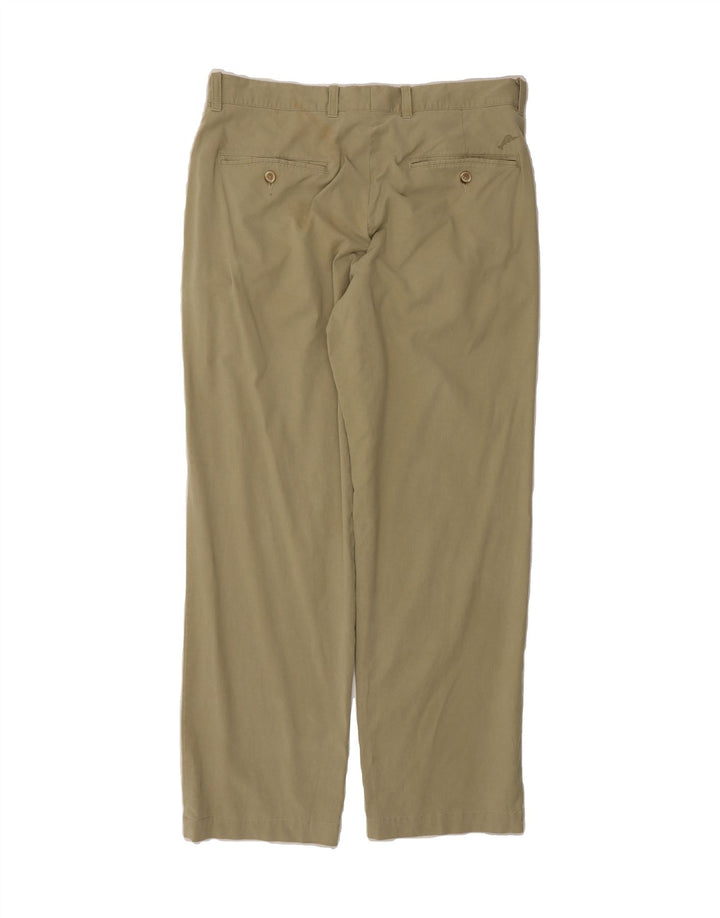 TOMMY BAHAMA Mens Straight Chino Trousers W33 L30 Beige Cotton Vintage Tommy Bahama and Second-Hand Tommy Bahama from Messina Hembry 