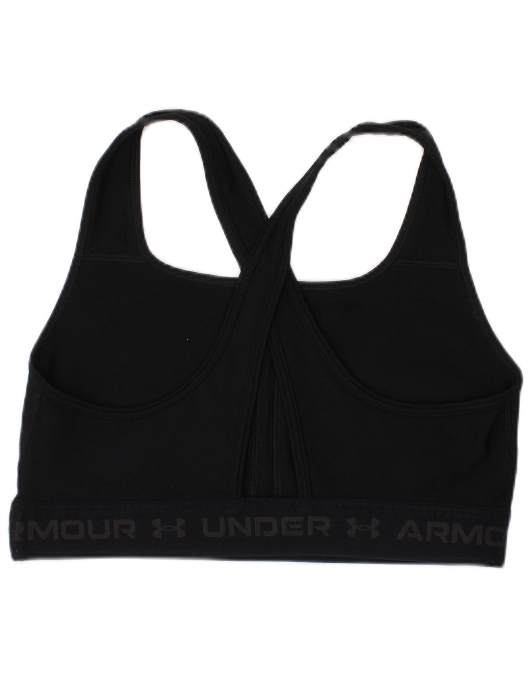 Sutiã esportivo gráfico de compressão feminino Under Armour Top médio preto esportivo