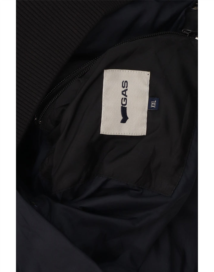 Jaqueta acolchoada com capuz masculina Gas UK 44 2XL preta