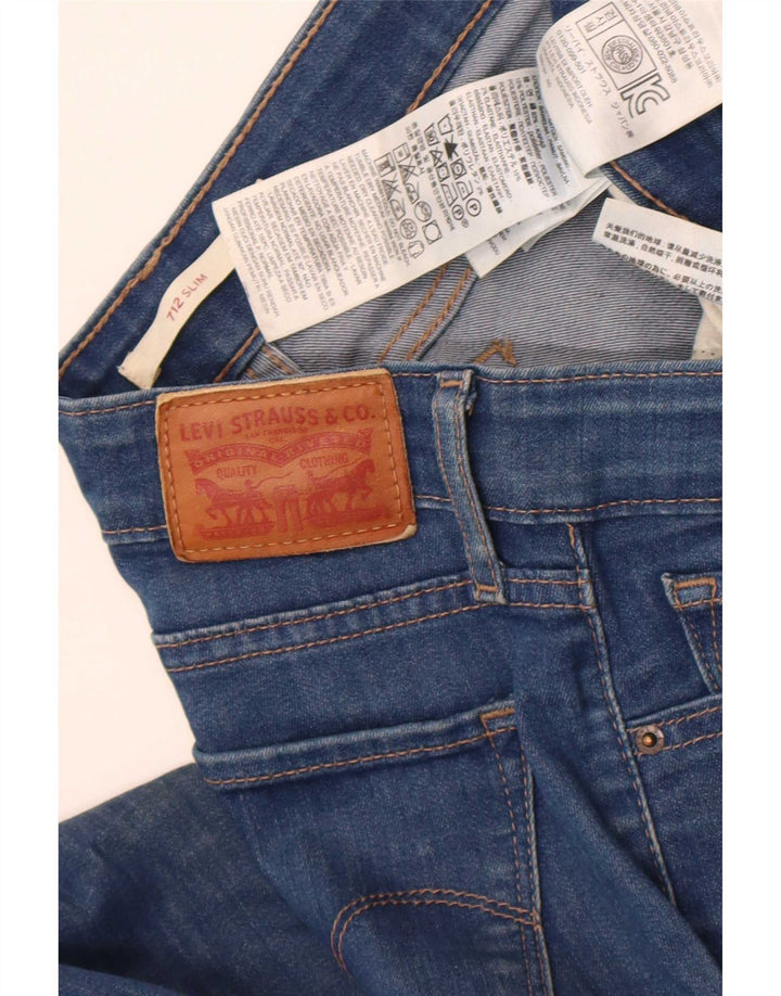 Calça jeans feminina Levi's 712 Slim W26 L34 azul algodão