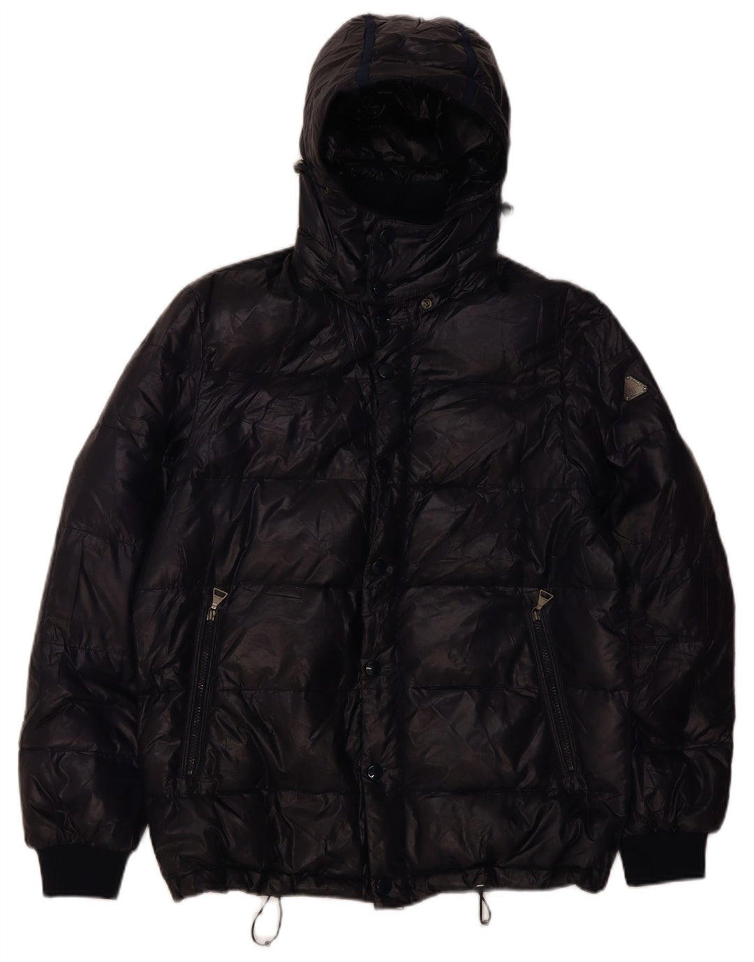 Jaqueta masculina acolchoada com capuz Belfe UK 38 poliamida azul marinho médio