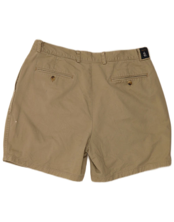 Nautica Mens Pegged Chino Shorts W36 Grande Algodão Cáqui
