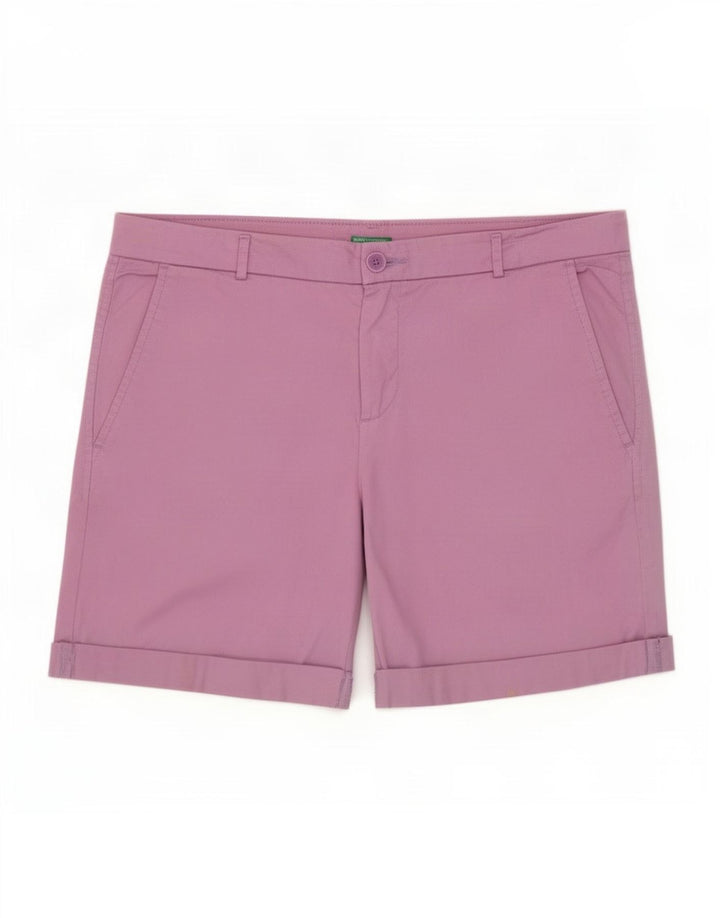 Shorts Chino Feminino Benetton IT 44 Médio W34 Roxo