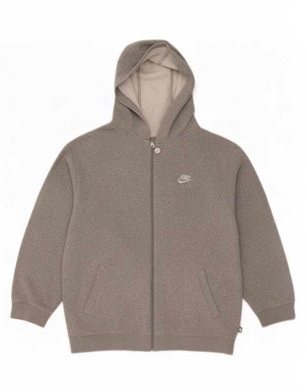 Suéter Nike Boys Zip com capuz 13-14 anos XL cinza algodão