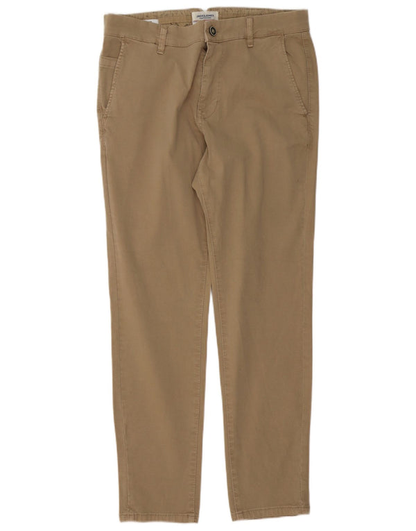 Calça Chino Masculina Slim Jack & Jones W32 L30 Algodão Bege