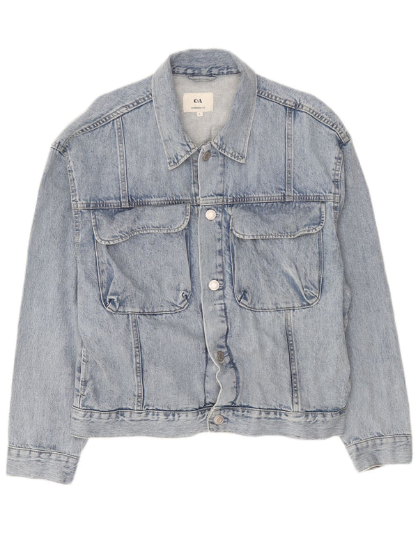 C&A Jaqueta jeans masculina oversized UK 40 grande algodão azul