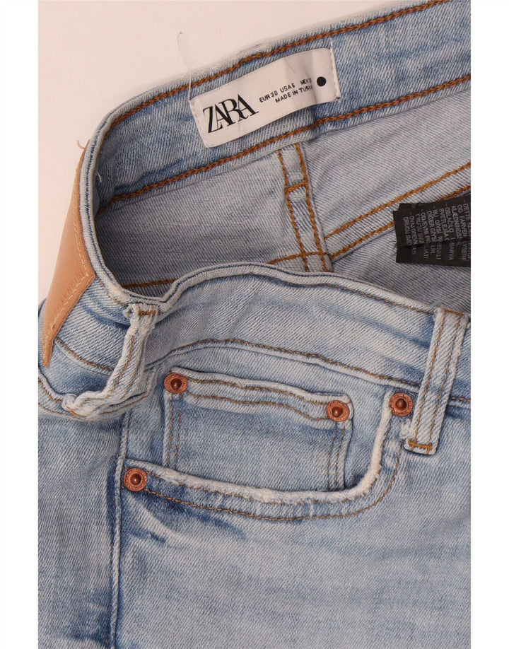 Zara Jeans Slim Feminino EU 38 Pequeno W28 L27 Azul Algodão