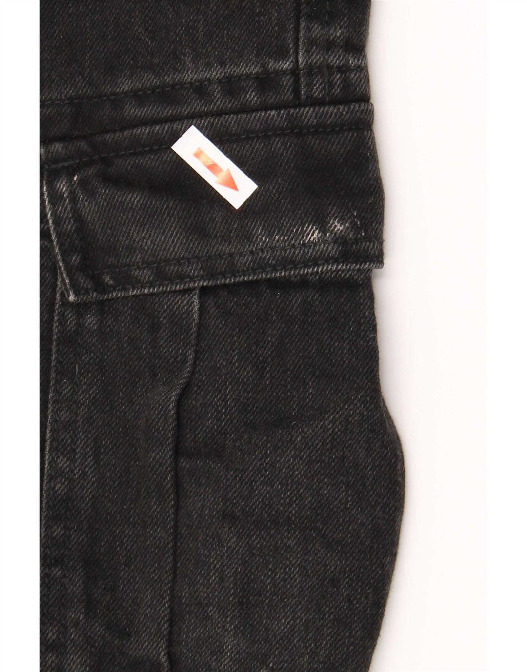 Kiabi Mens Cargo Straight Jeans IT 50 Grande W34 L31 Preto