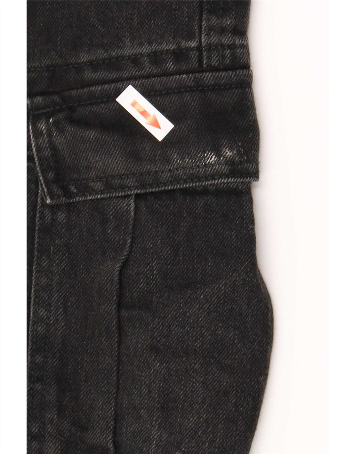 Kiabi Mens Cargo Straight Jeans IT 50 Grande W34 L31 Preto