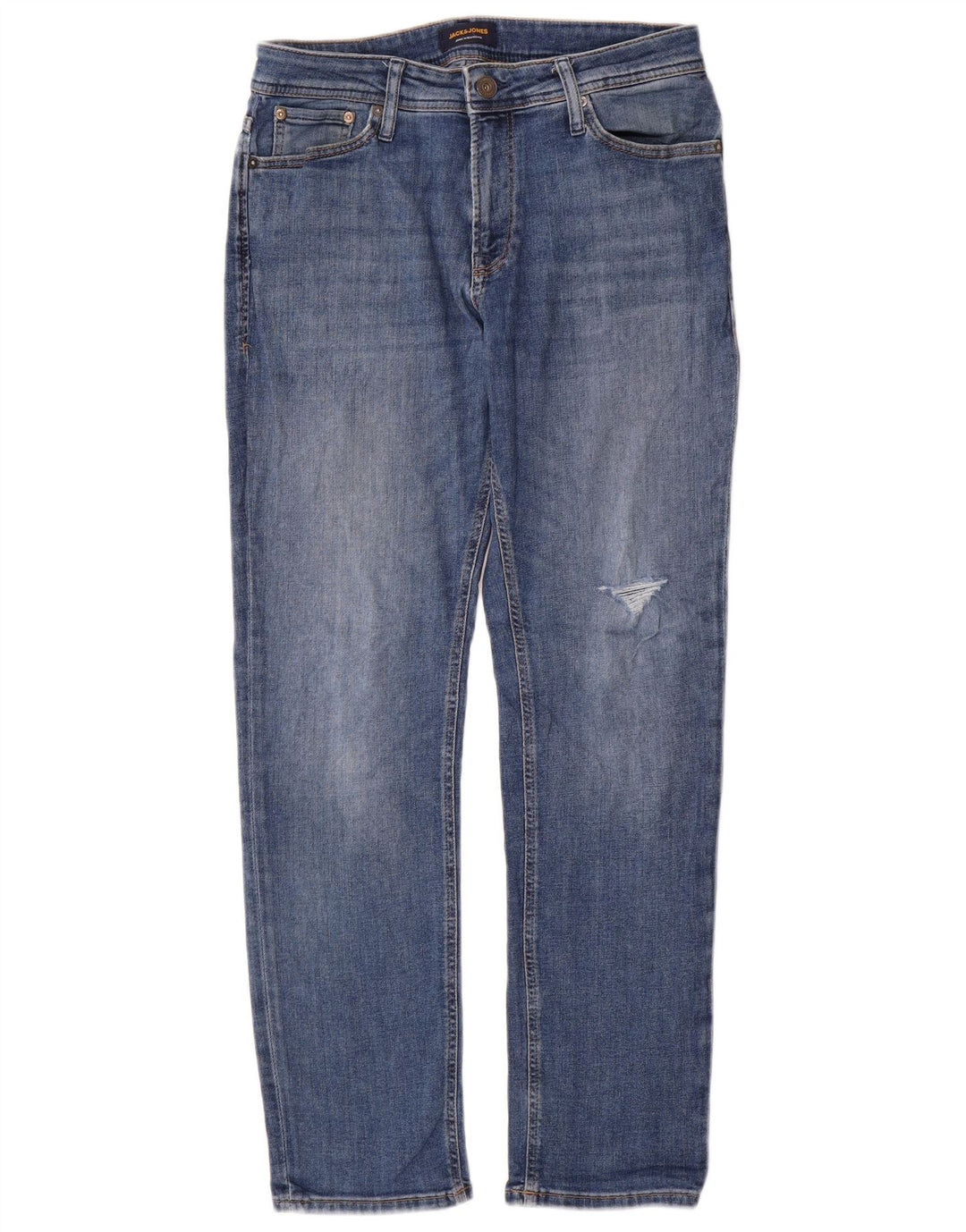 Jeans retos masculinos JACK & JONES W31 L32 algodão azul