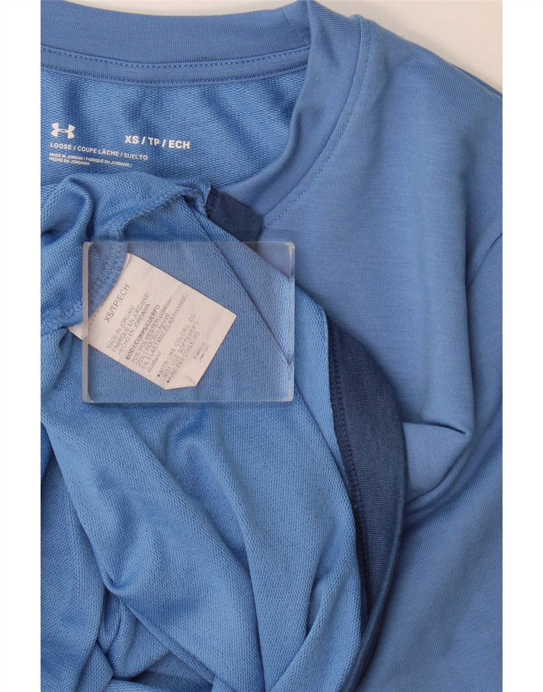Under Armour Mens Top Manga Longa XS Azul Tie Dye Poliéster