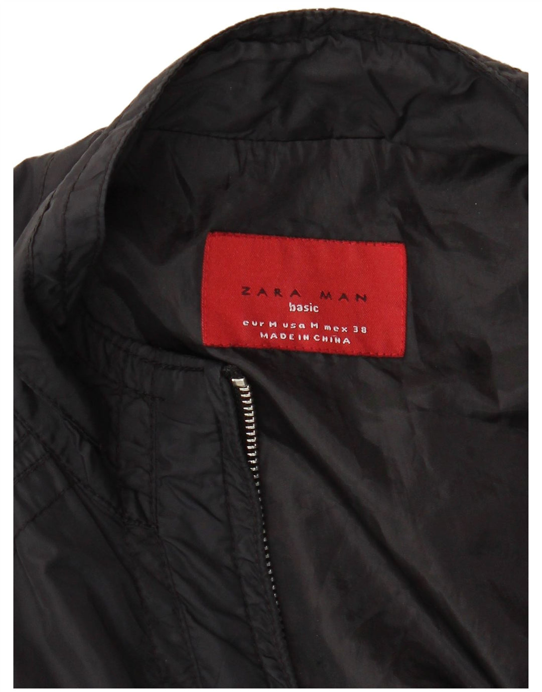 Jaqueta utilitária masculina ZARA UK 38 médio preto