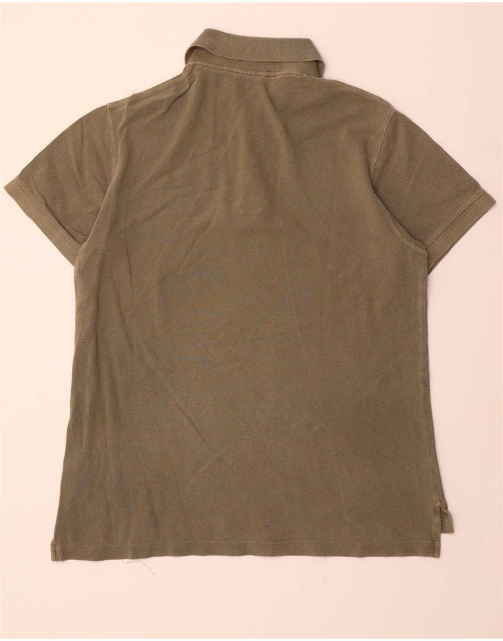 Camisa polo masculina TIMBERLAND grande algodão cáqui