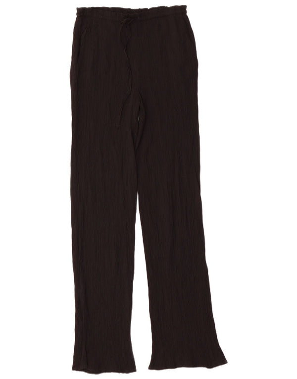 Zara Calça feminina casual bootcut XS W24 L32 preta viscose