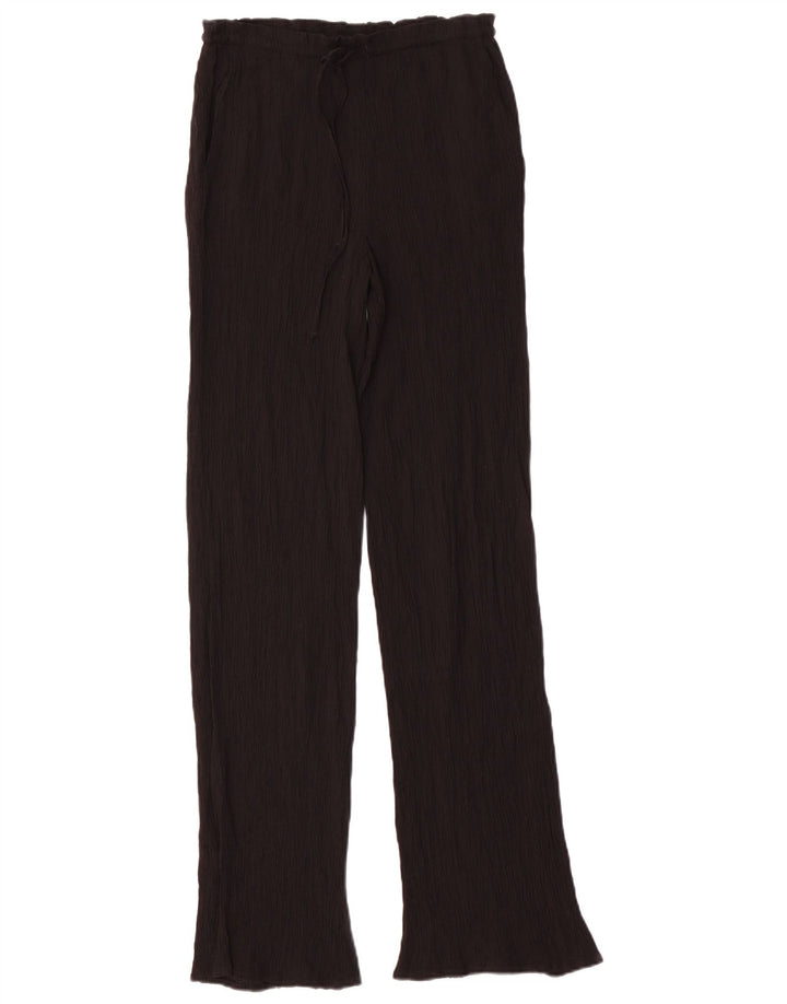 Zara Calça feminina casual bootcut XS W24 L32 preta viscose