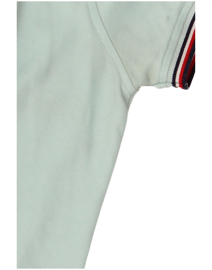 Camisa polo masculina Tommy Hilfiger Regular Fit algodão turquesa médio