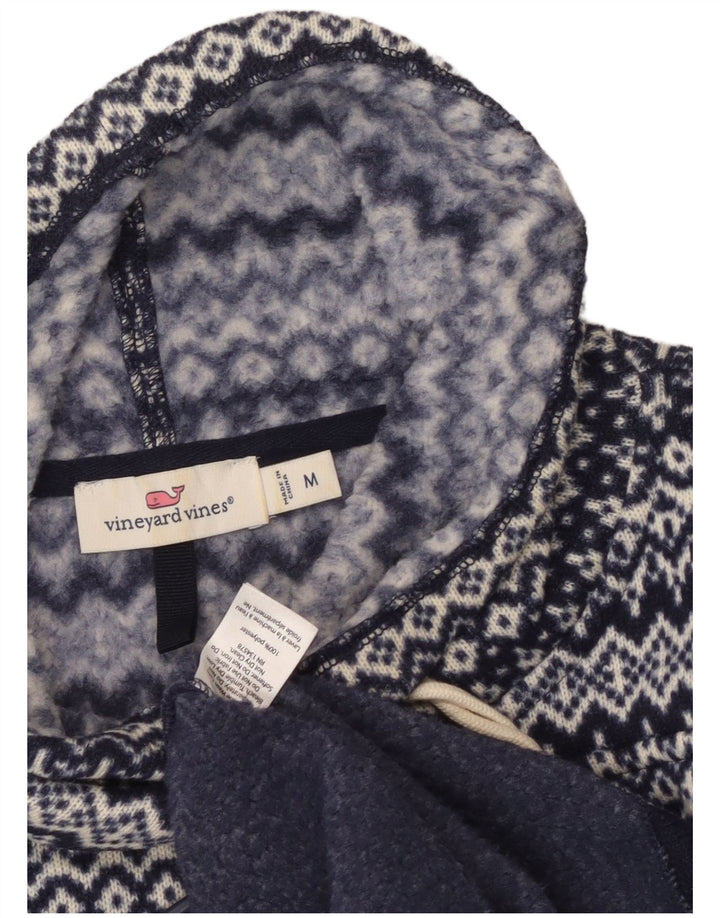 Suéter feminino VINEYARD VINES UK 14 médio azul marinho Fair Isle